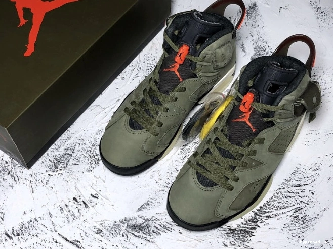 Olive x Jordan Scott 6 Air CN1084-200 Medium Travis 0629